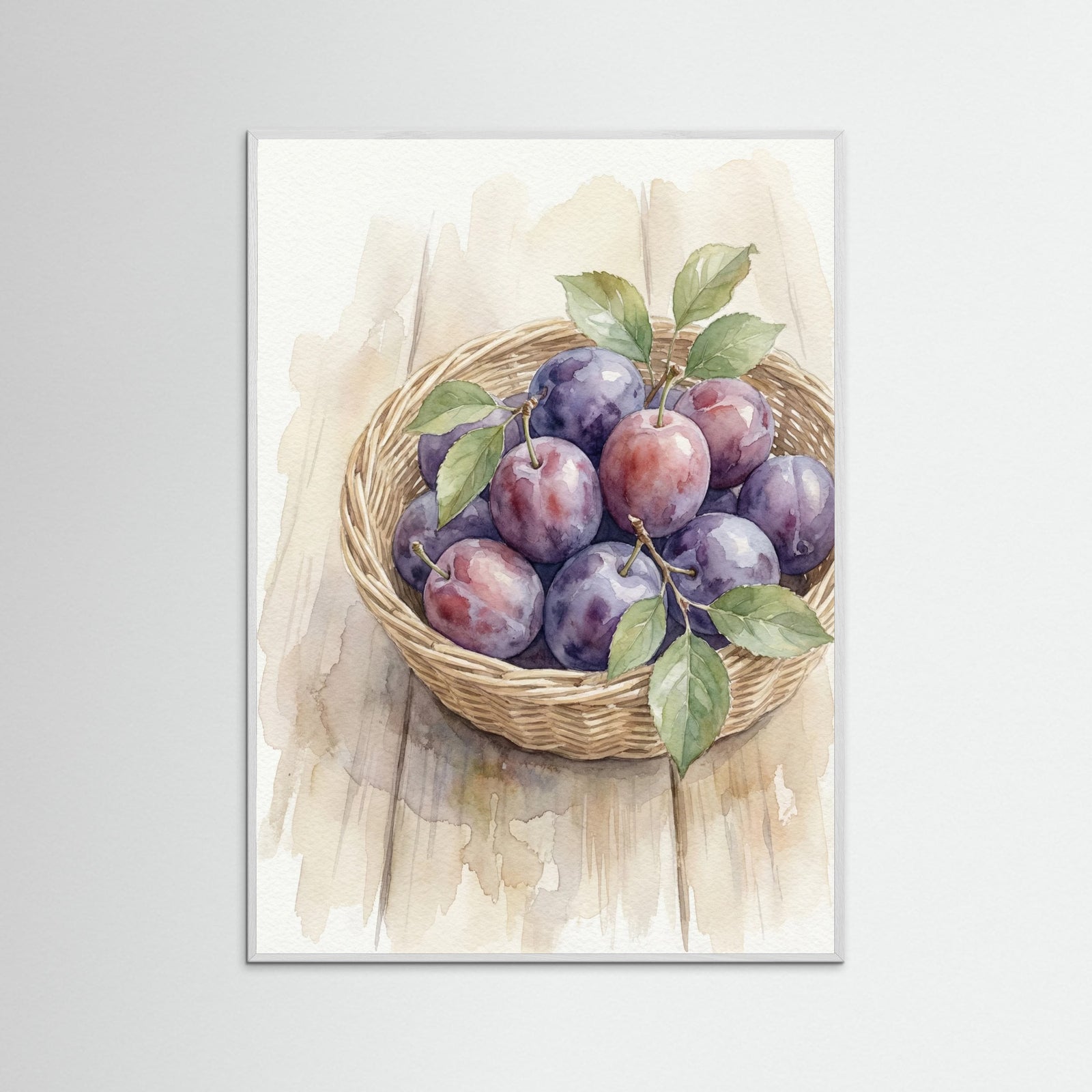 White Wood Rustic Grape Abundance