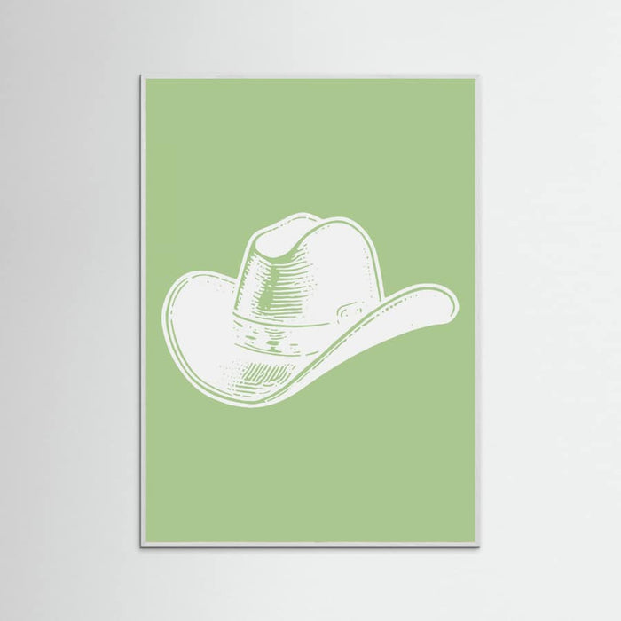 Plakat Sage Green Cowboy Hat – plakat i druk artystyczny