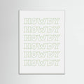 Plakat Sage Green Howdy – plakat i druk artystyczny
