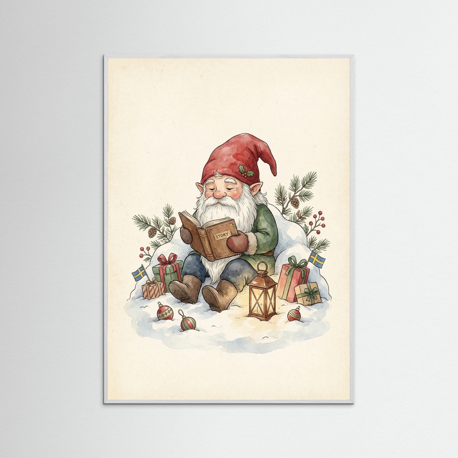 White Wood Scandinavian Holiday Gnomes