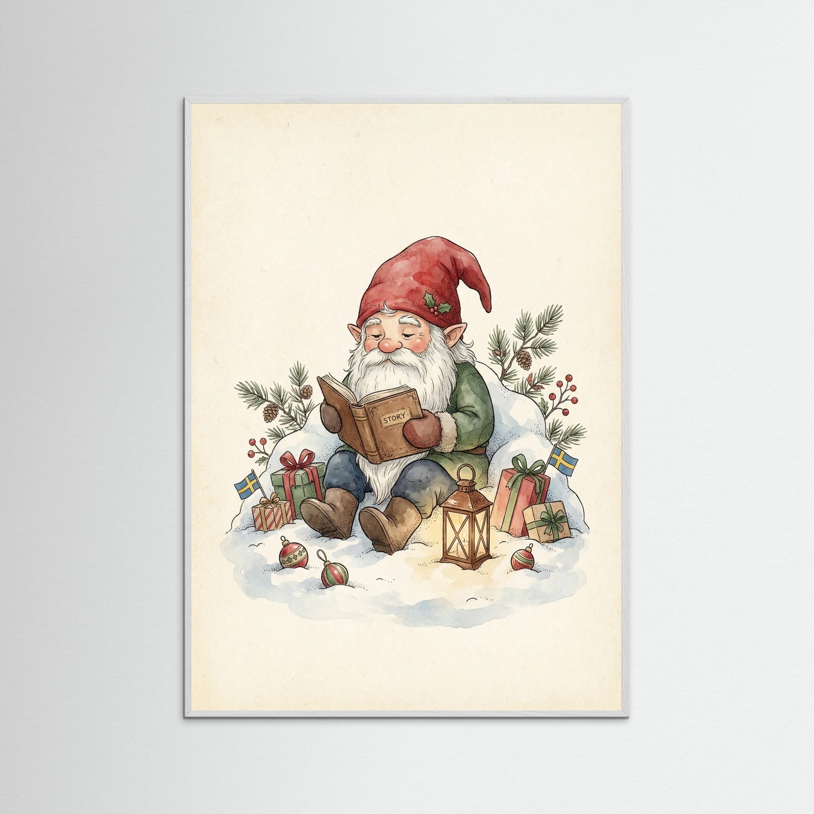 White Wood Scandinavian Holiday Gnomes