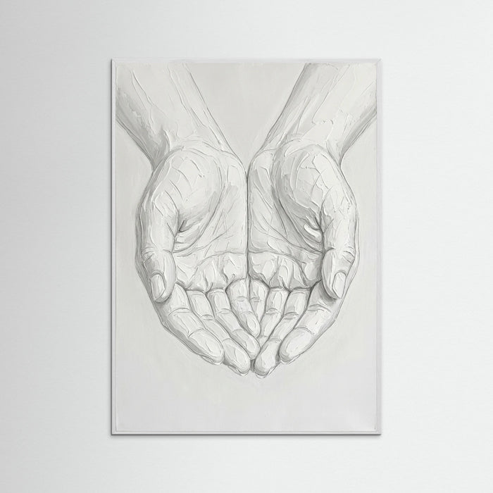White Wood Sculpted Back