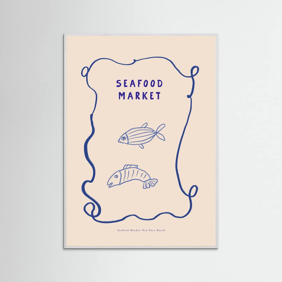 Seafoodmarket -juliste – juliste ja taidepainatus