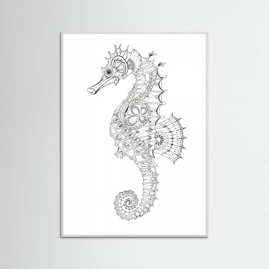 Seahorse 3 Poster – plakat og kunsttryk