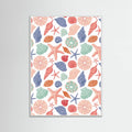 Seashells and Starfish - White Poster – poster and art print