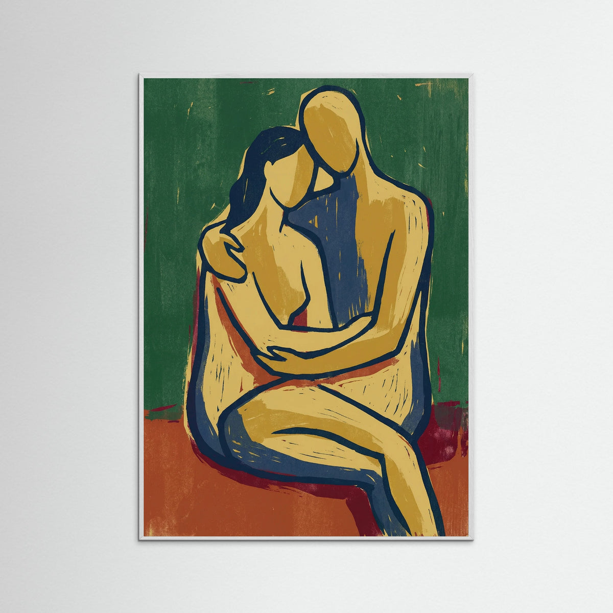 White Wood Seated Form