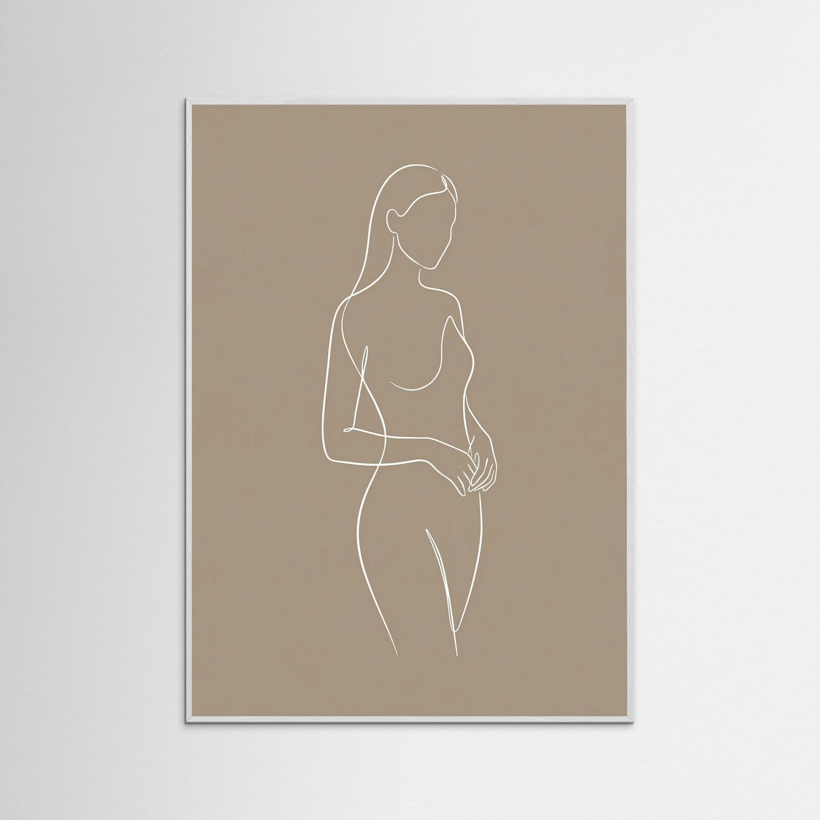 White Wood Seated Serenity Beige