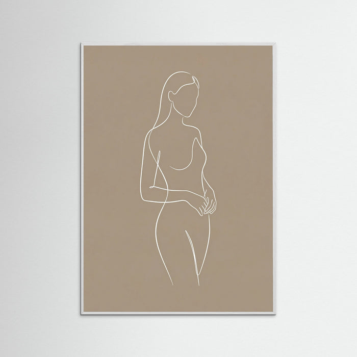White Wood Seated Serenity Beige