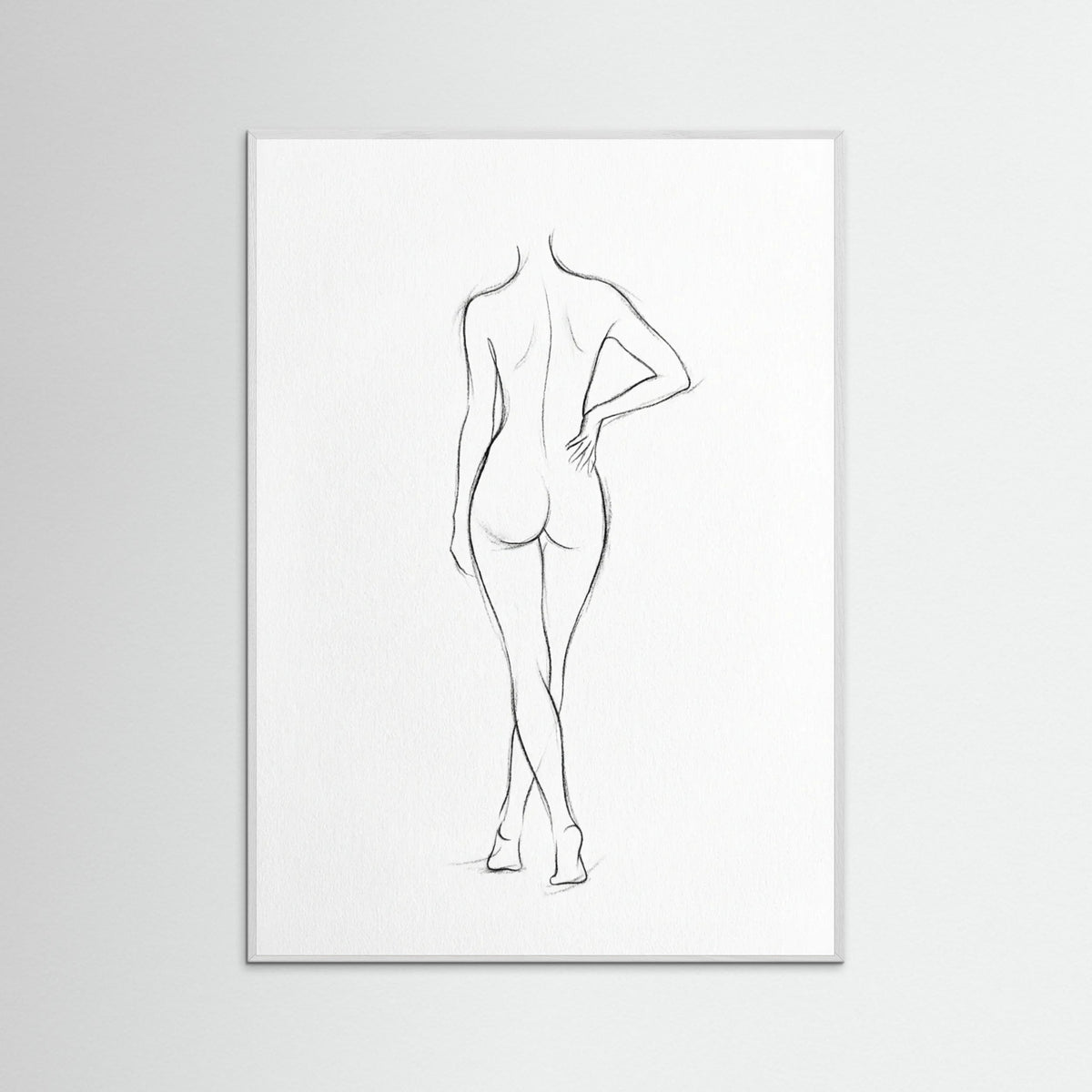 White Wood Seated Serenity