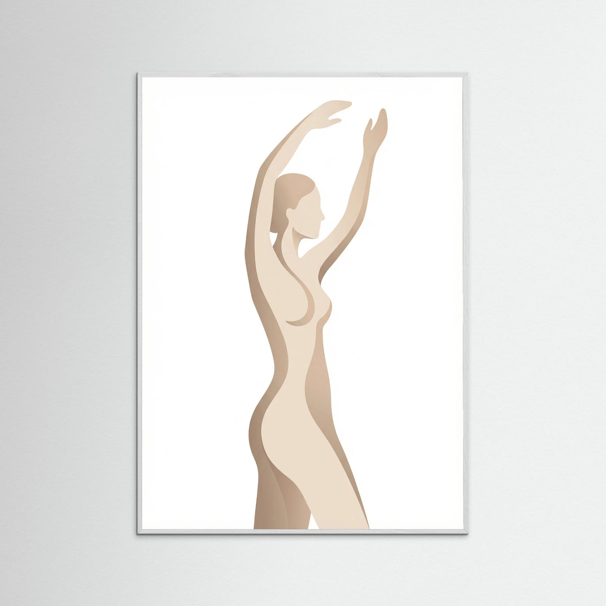 White Wood Seated Serenity