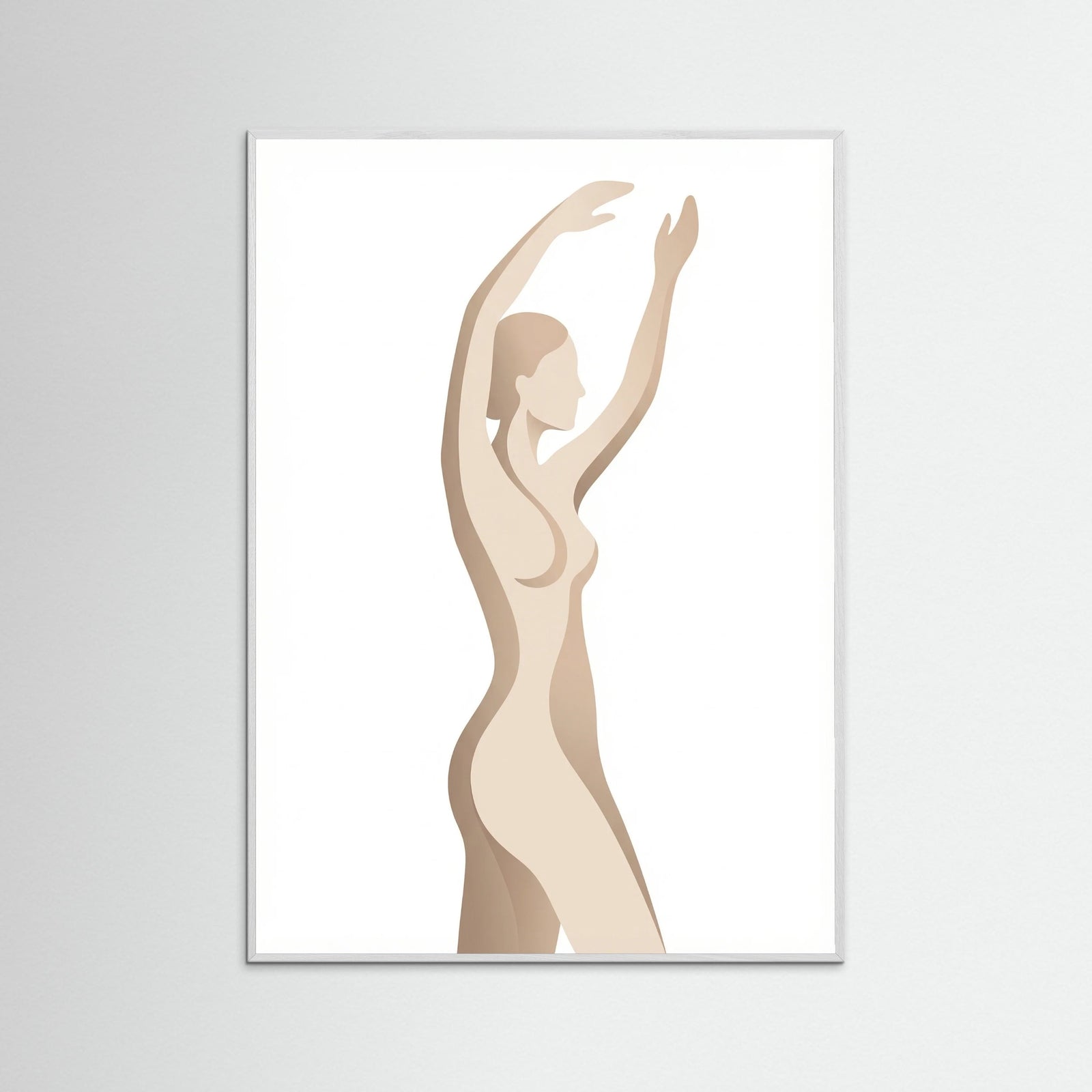 White Wood Seated Serenity