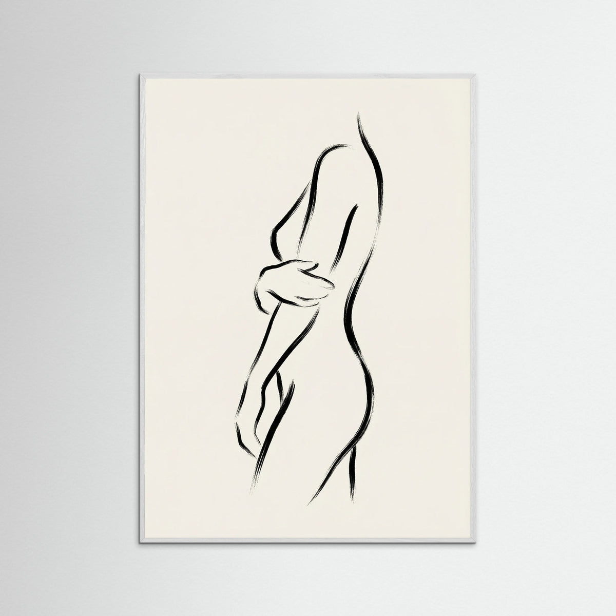 White Wood Seated Silhouette