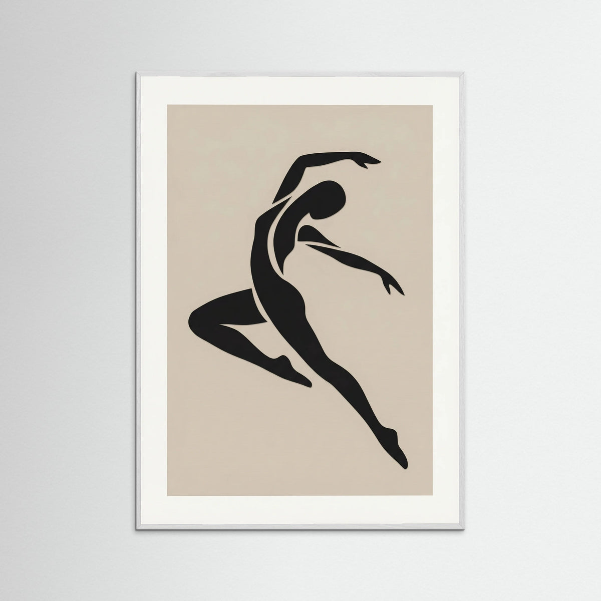 White Wood Seated Silhouette