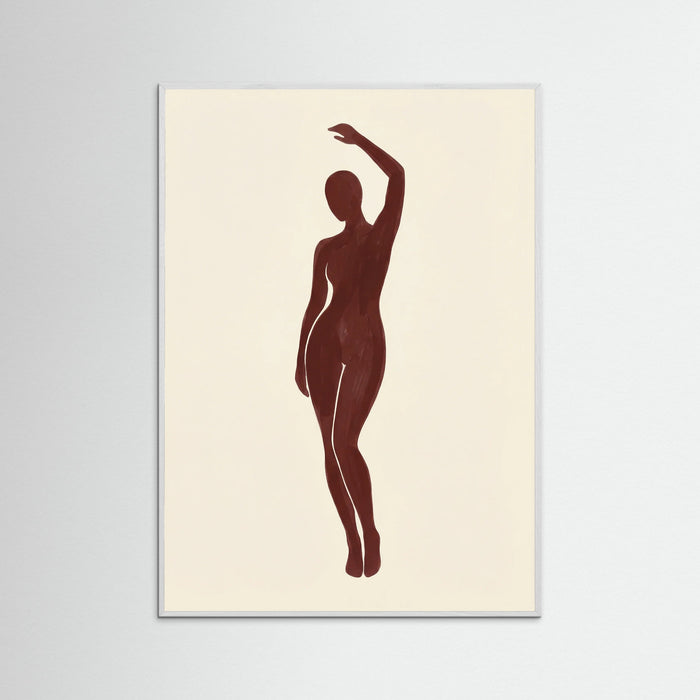 White Wood Seated Silhouette