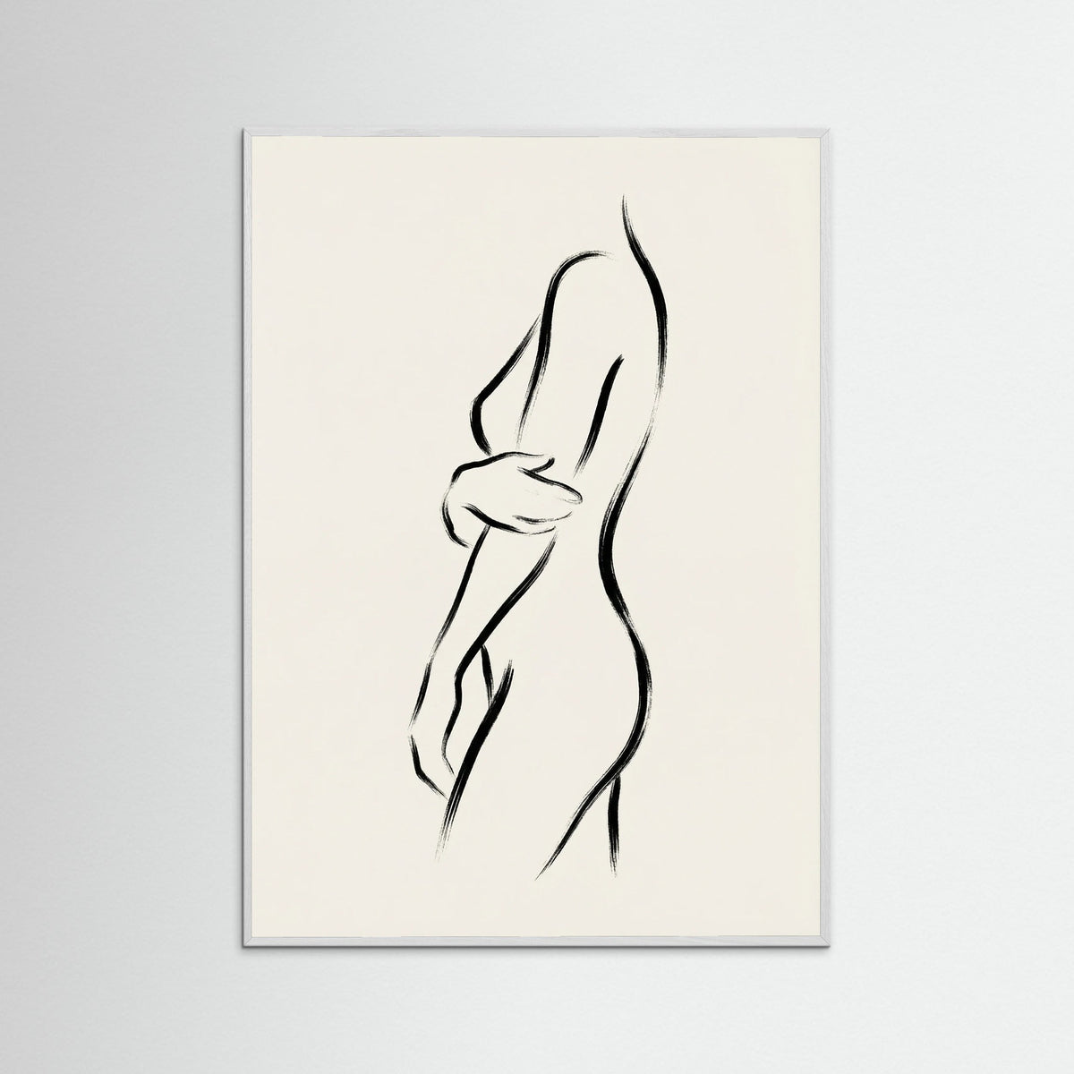 White Wood Seated Silhouette