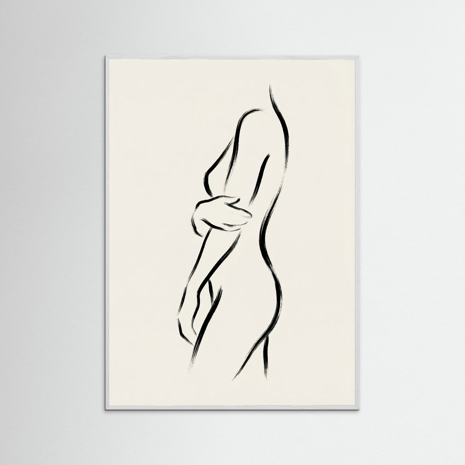 White Wood Seated Silhouette