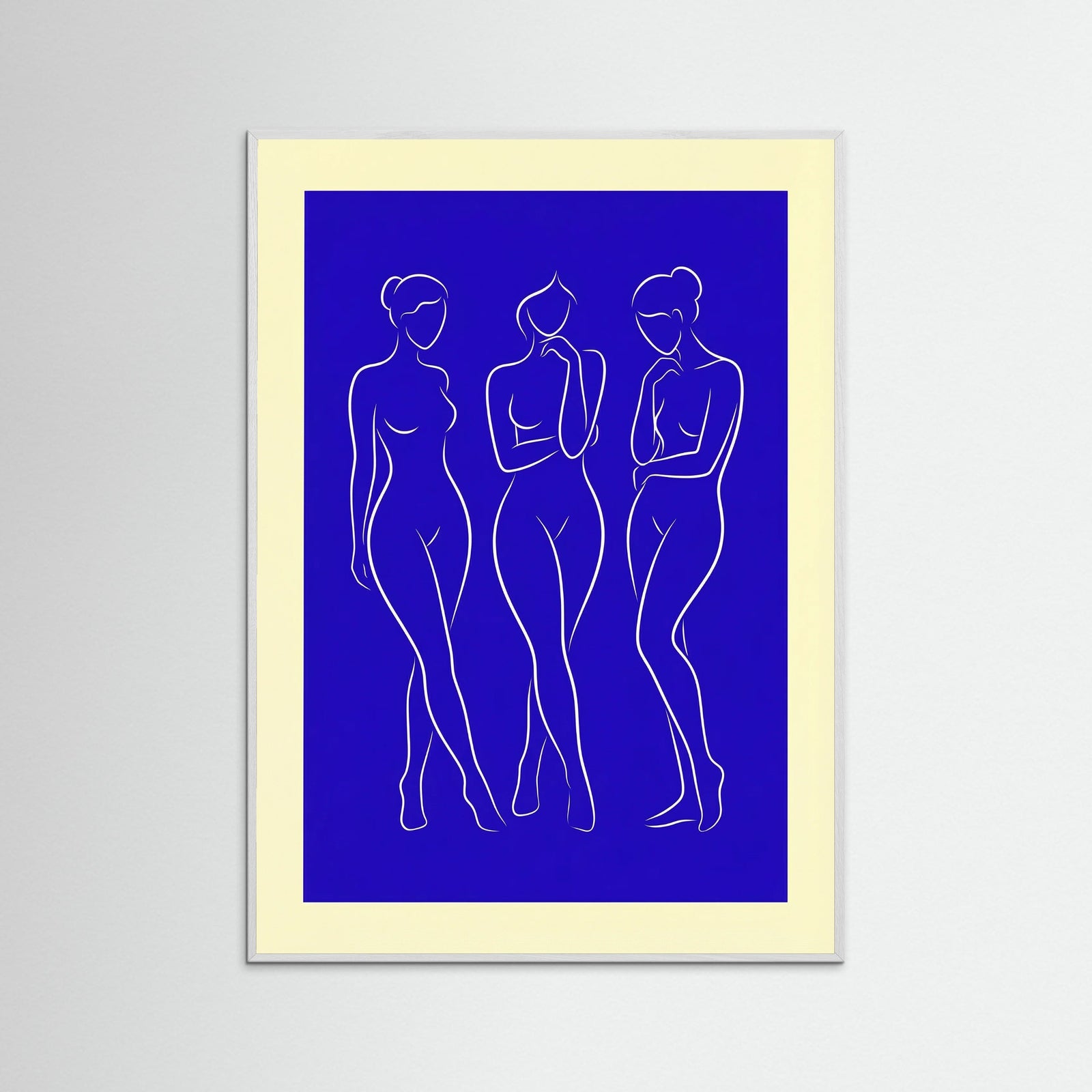 White Wood Serene Blue Form