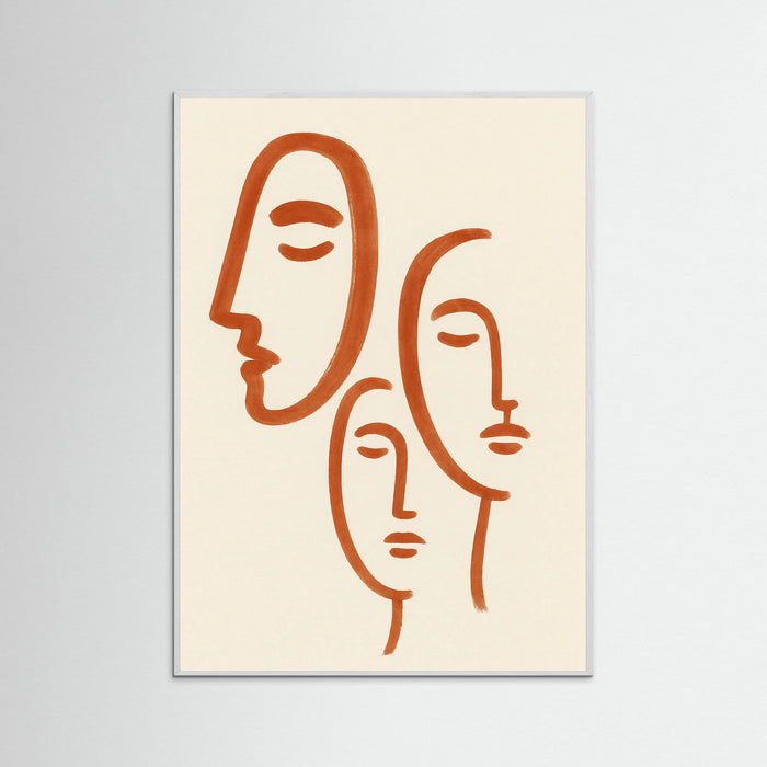 White Wood Serene Faces