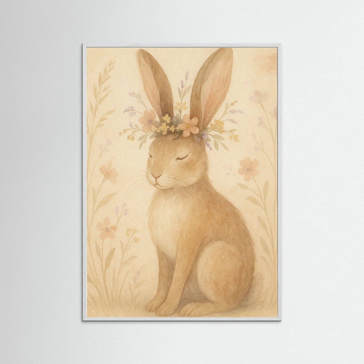 White Wood Serene Hare
