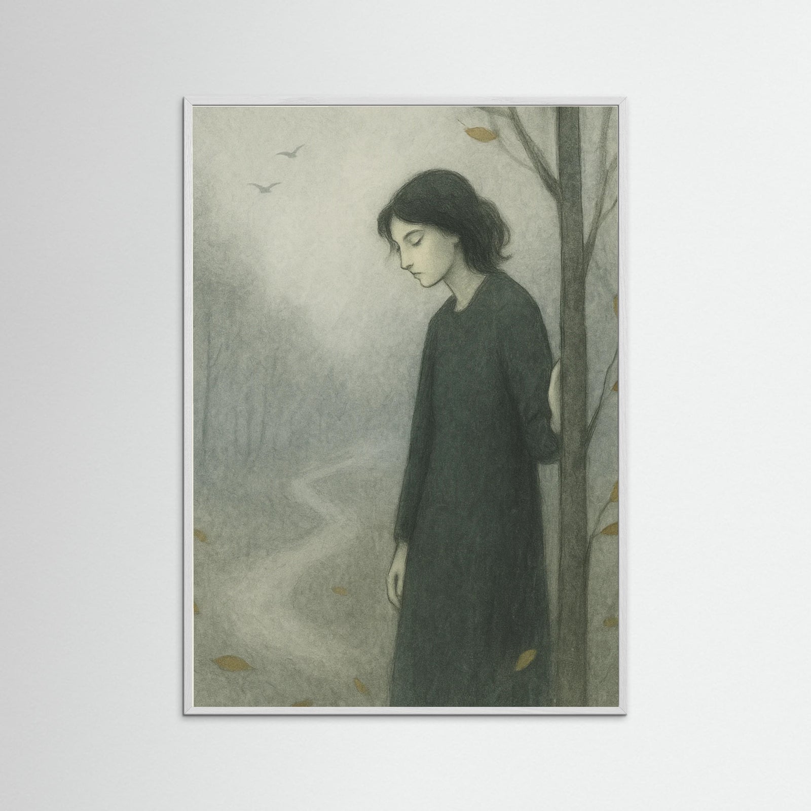 White Wood Serene Ponder