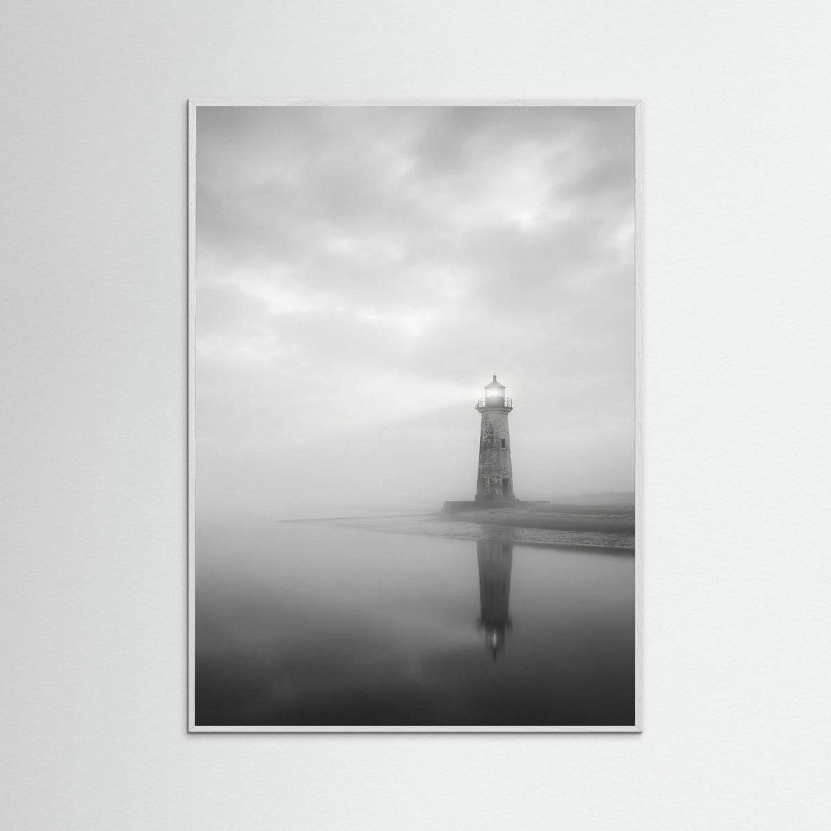 White Wood Serene Reflection