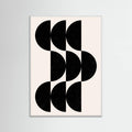 White Wood Shape By Cats and Dotz 30 X 42 Inches Textured Black Poster
