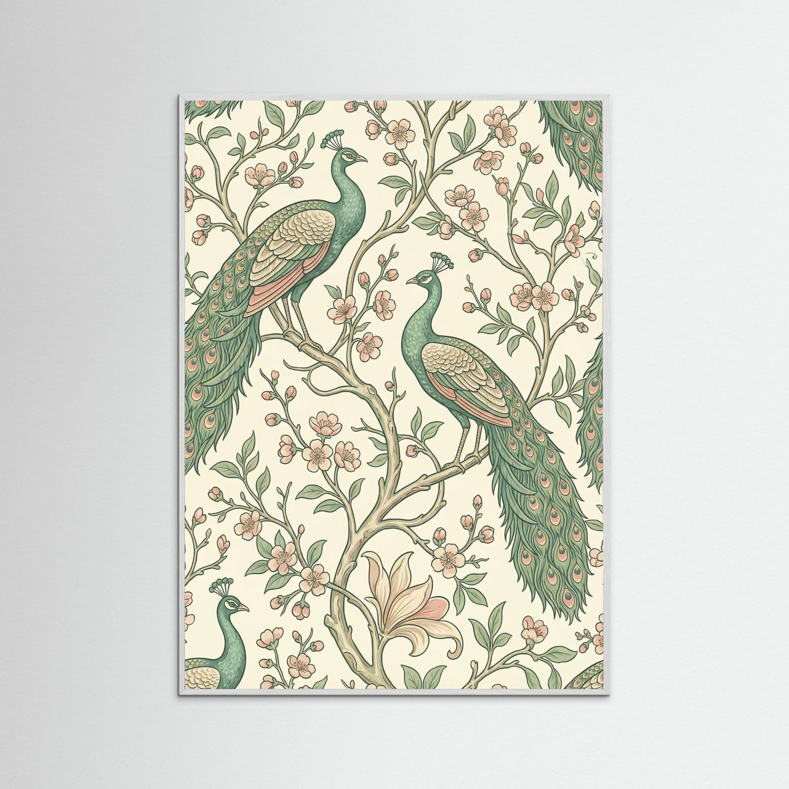 White Wood Silver Sky Vines