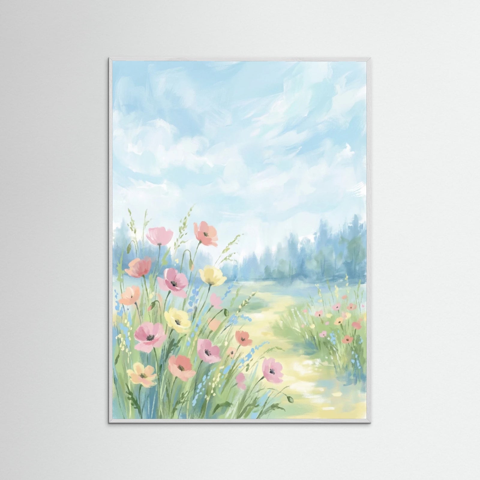 White Wood Sky Bloom