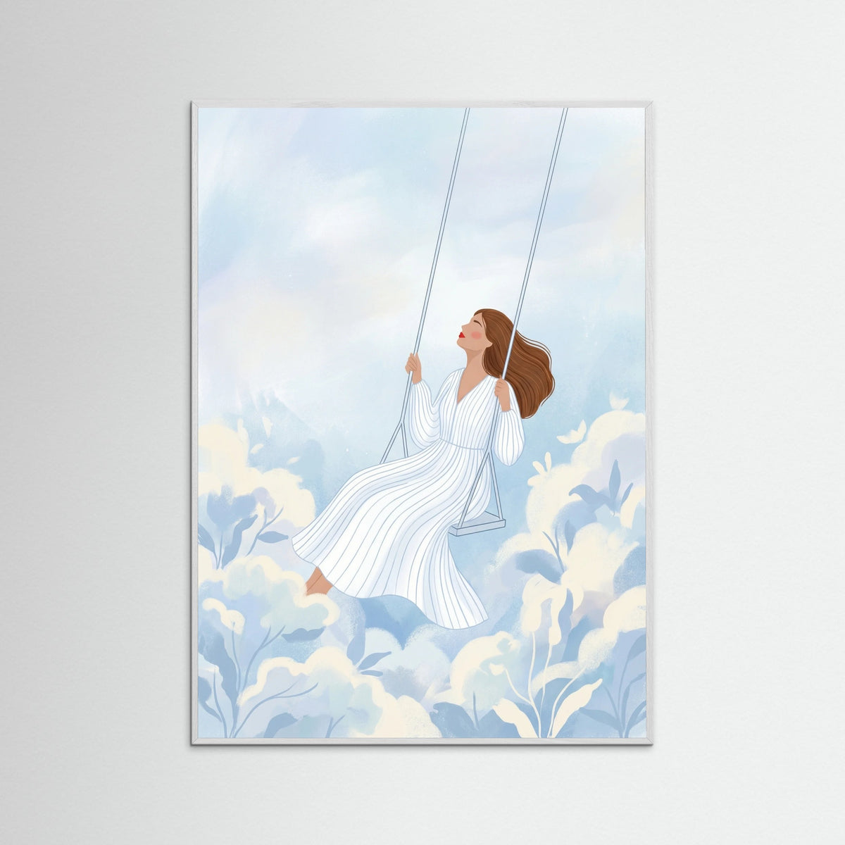 White Wood Skyward Serenity