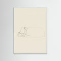 White Wood Slumbering Feline Grace