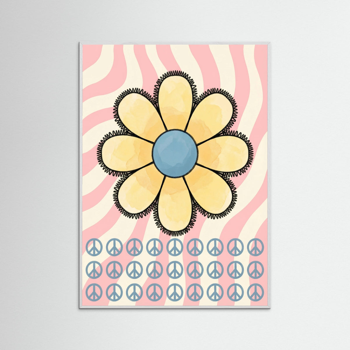 White Wood Smiling Checkerboard