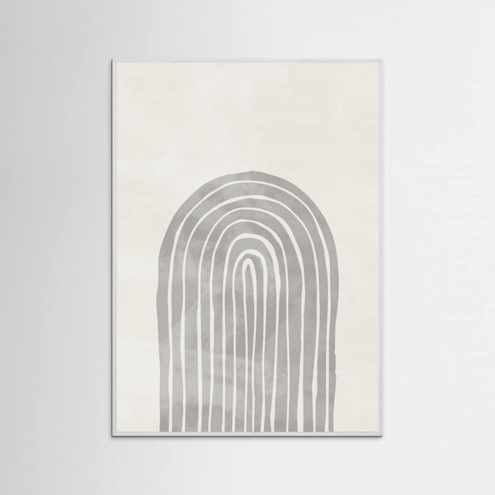 Soft Gray Rainbow Arch Poster – plakat og kunsttryk