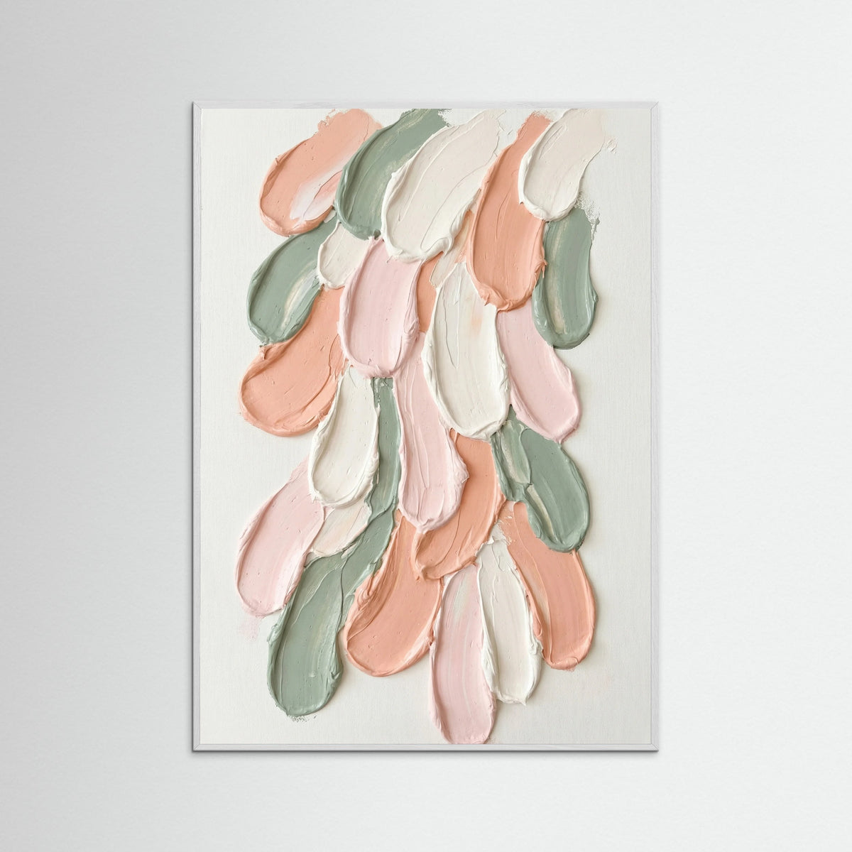 White Wood Soft Impasto Blooms