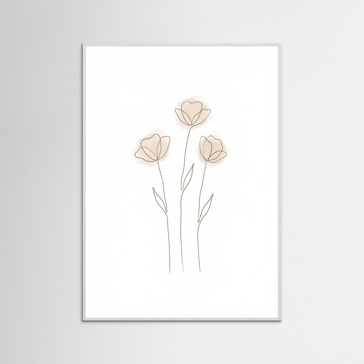 White Wood Soft Petal Sketch