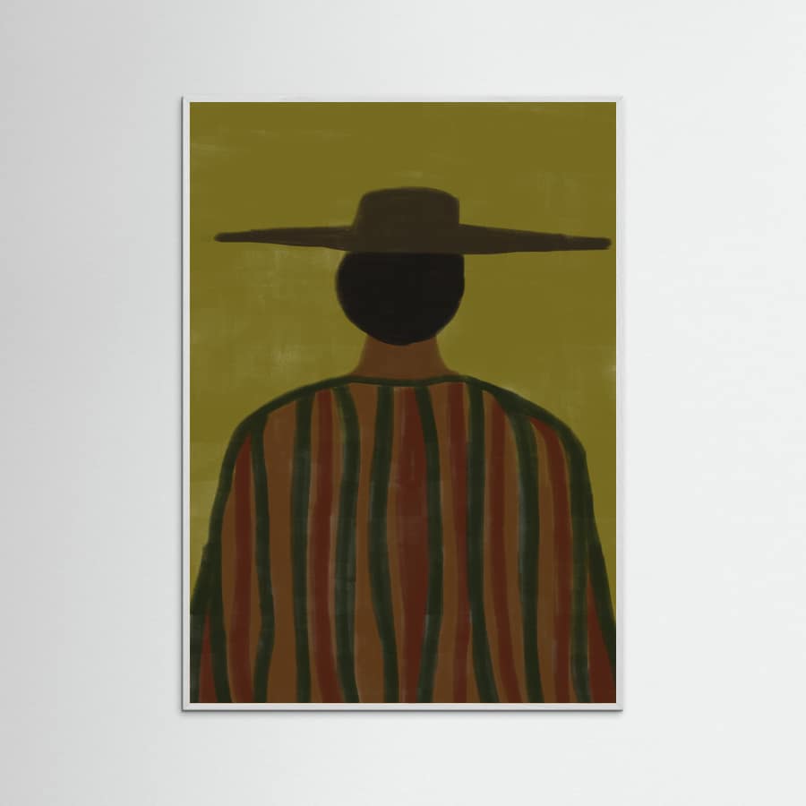 Southwester Man with Hat Poster – plakat og kunsttryk