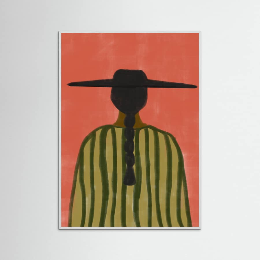 White Wood Southwester Woman No.2 Poster