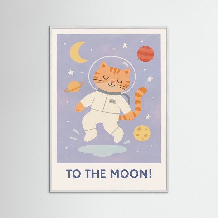 White Wood Space Cat