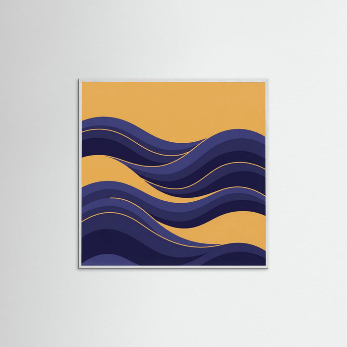 White Wood Square Abstract Flow