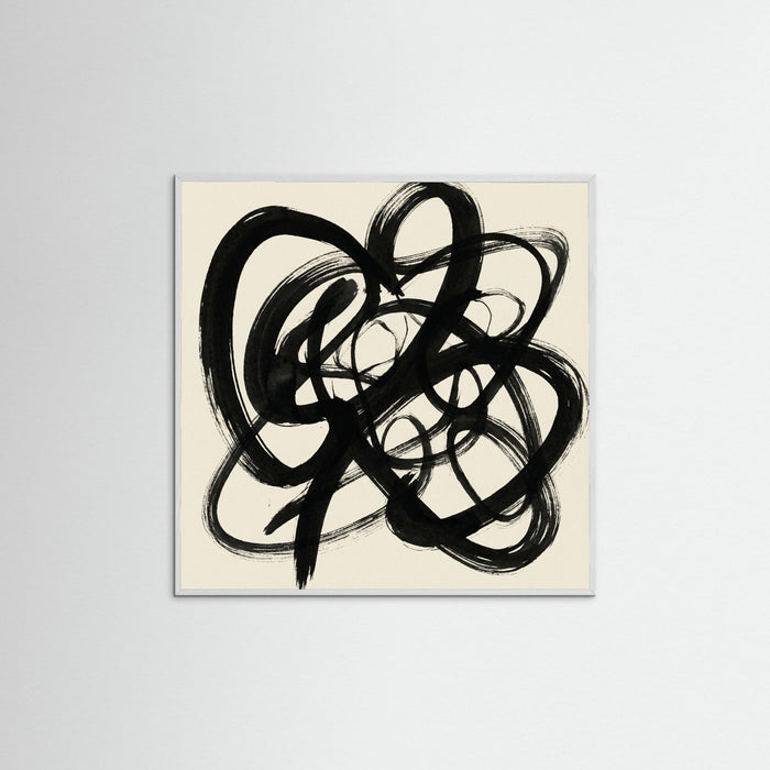 White Wood Square Abstract Gestures