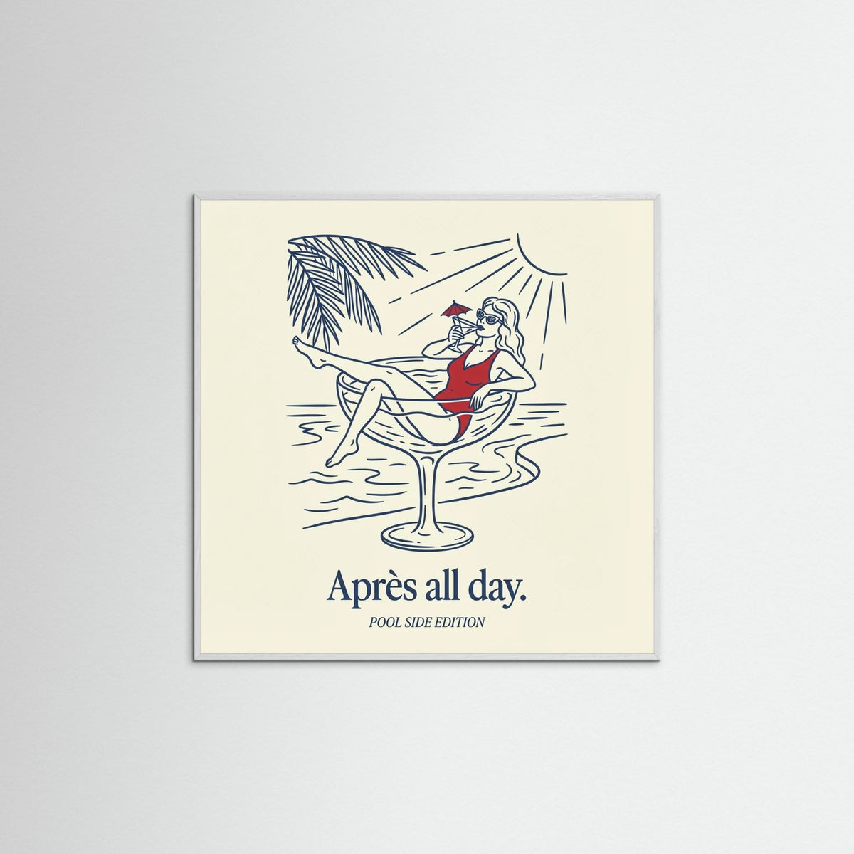 White Wood Square Aprs Chic