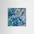White Wood Square Azure Lichen Mosaic