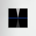 White Wood Square Blue Aperture