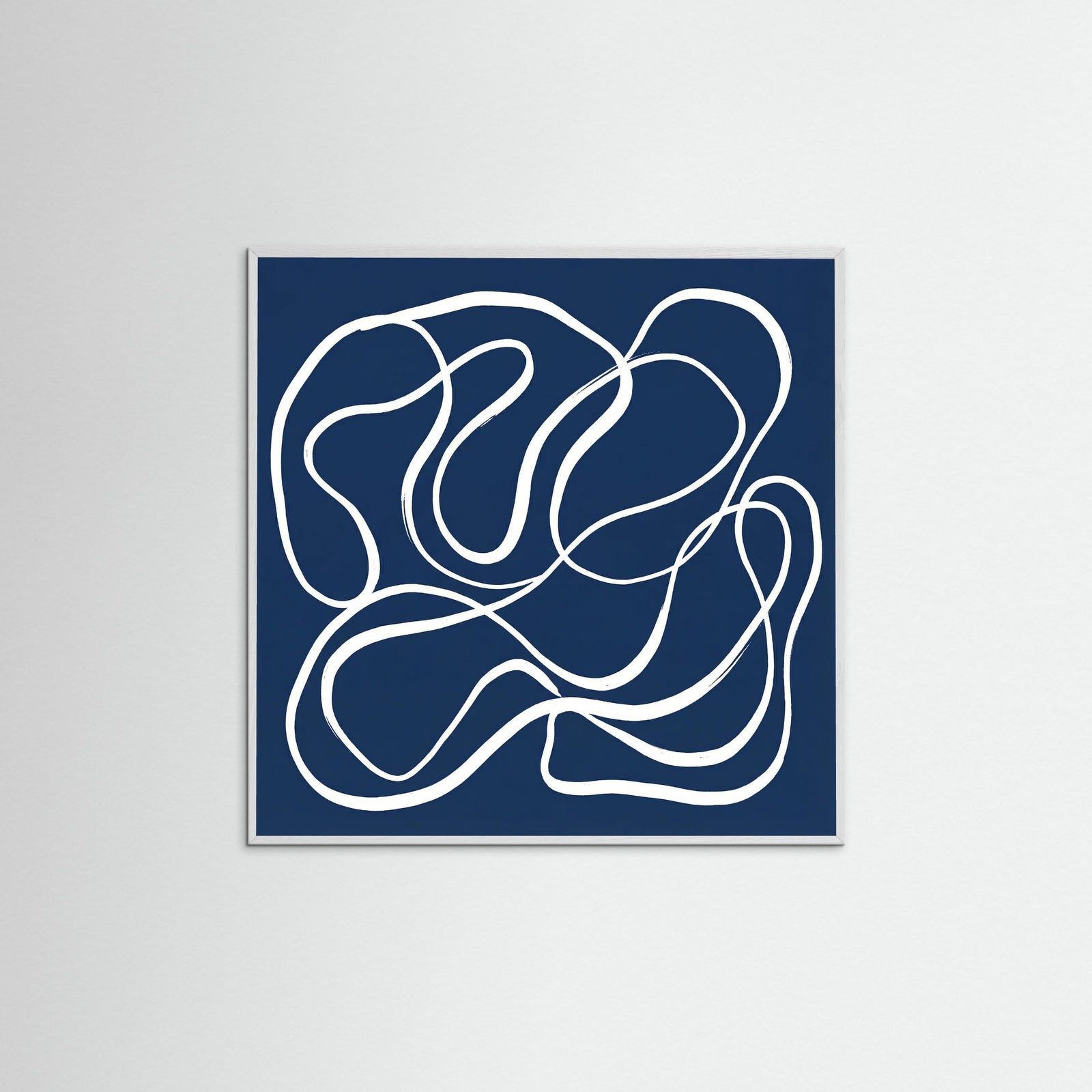 White Wood Square Blue Enclosure