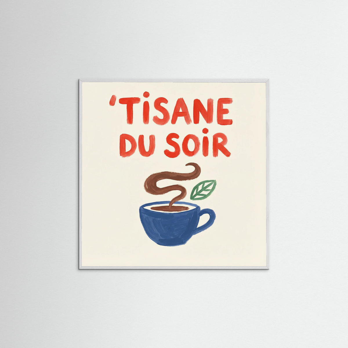 White Wood Square Caf Con Leche