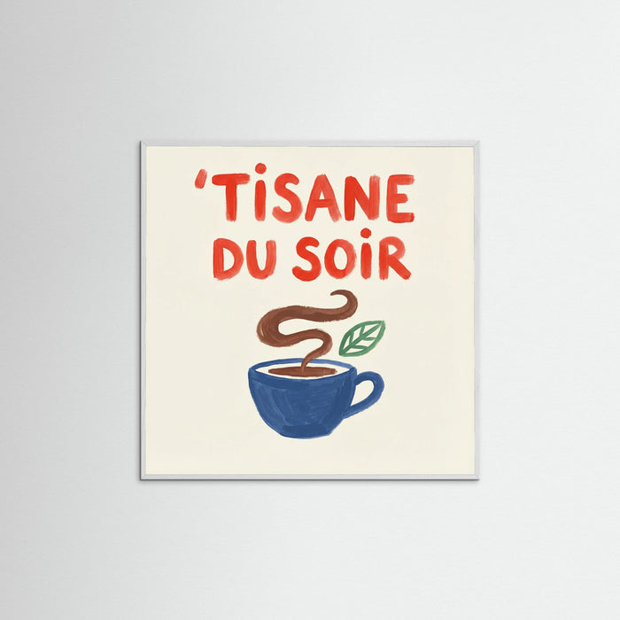 White Wood Square Caf Con Leche