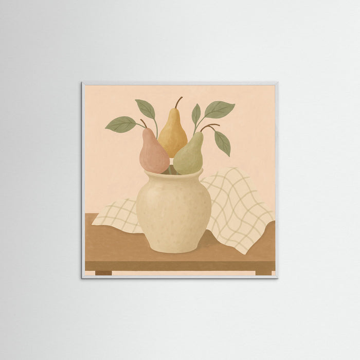 White Wood Square Candlelit Aura