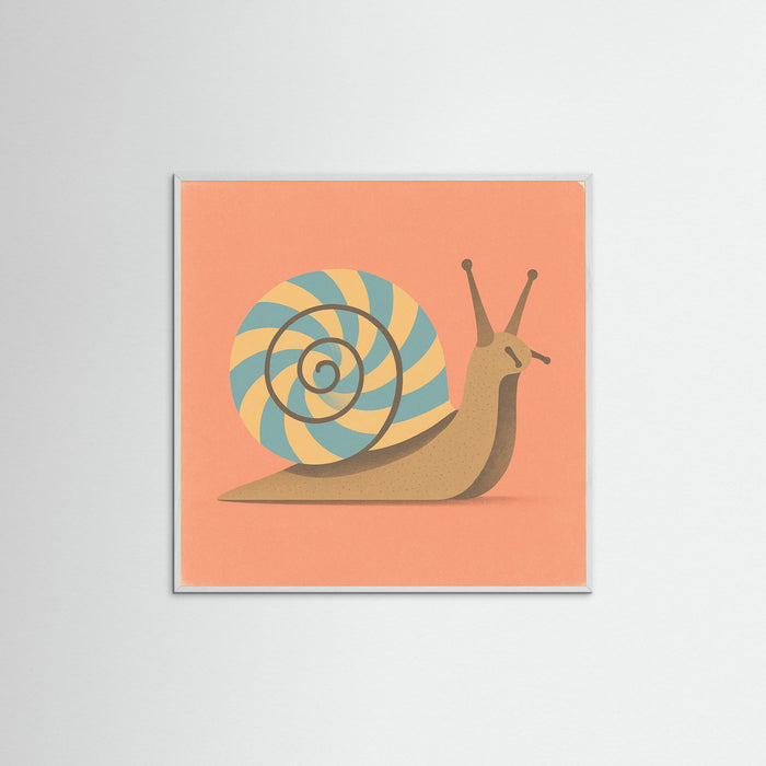White Wood Square Candy Snail