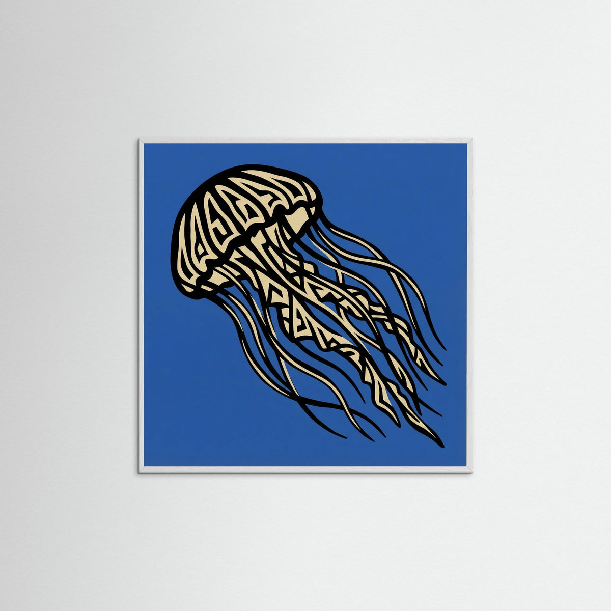 White Wood Square Coastal Crustacean