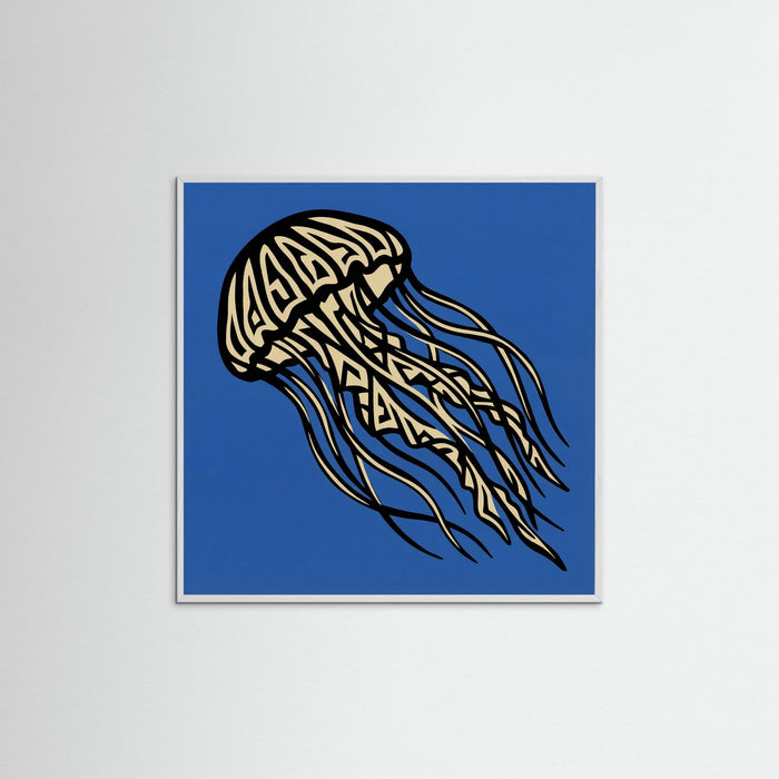 White Wood Square Coastal Crustacean