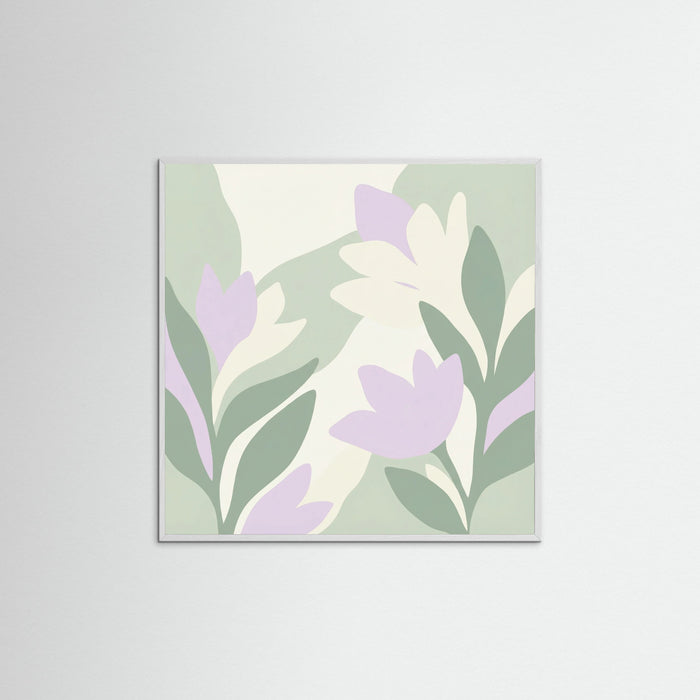 White Wood Square Coral Bloom